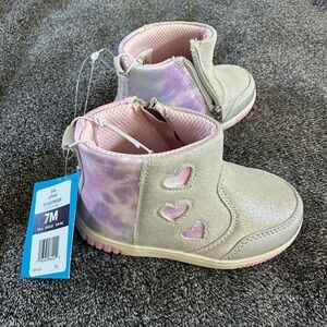 Stride Rite - Pink and Purple Heart Boots